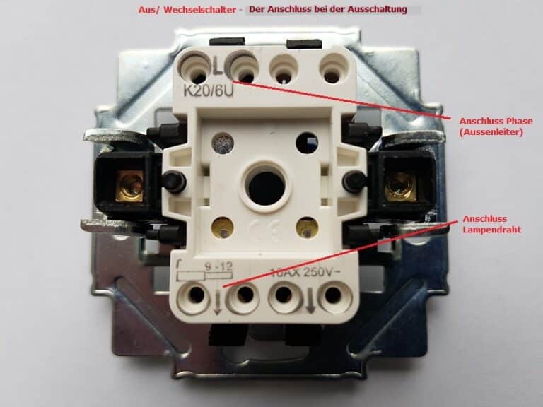 Ausschaltung bei der Elektroinstallation ⚡ ANSCHLUSSPLAN🔎