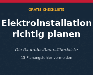Gratis Checkliste Elektroinstallation